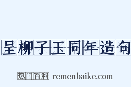 呈柳子玉同年造句是什么意思的图片
